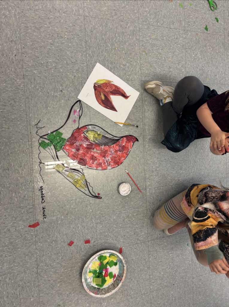 1st grade tissue paper mosaics